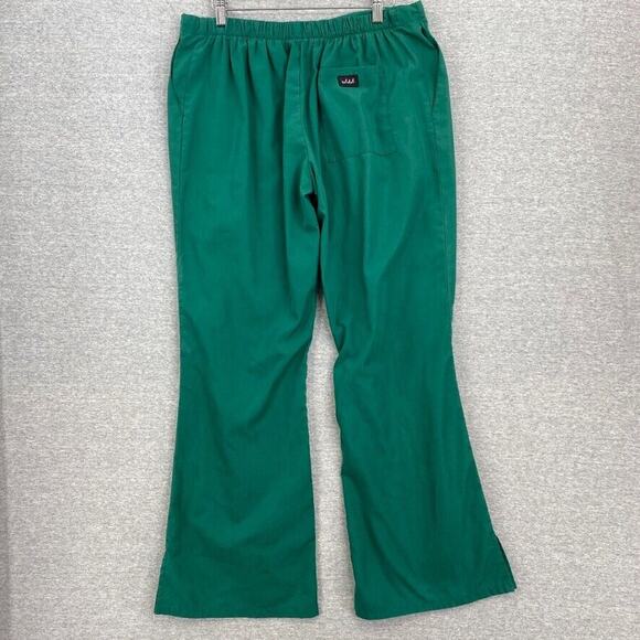 Tahdah Scrub Pants Womens Small Green Drawstring Split Leg Healthcare Uniform - Picture 3 of 13